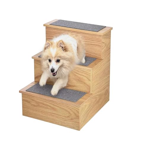 Hundetreppe mit Stuhl für kleine Hunde, Haustiertreppe für alte Hunde, Katzen, Klettern mit rutschfester Unterseite, Hundetreppe für Hochbett, Couch und Sofa, Haustiertreppe für Hochbett, von Clioran