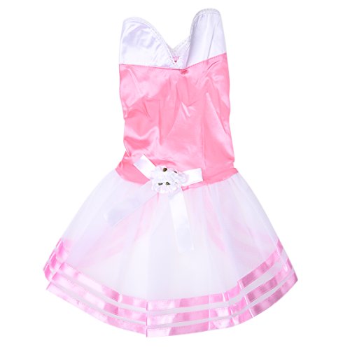 Closer Hund Katze Bow Tutu Kleid Bow Lace Rock Haustier Hund Prinzessin KostüM Bekleidung Kleidung Navy-, Rosa L von Closer