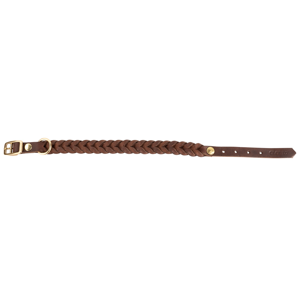 Cloud7® Hundehalsband Central Park braun-gold, Gr. L, Breite: ca. 2,3 cm, Halsumfang: ca. 39 - 45 cm von Cloud7®