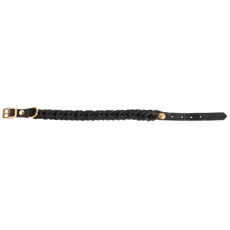 Cloud7® Hundehalsband Central Park schwarz-gold, Gr. M, Breite: ca. 2,3 cm, Halsumfang: ca. 34 - 40 cm von Cloud7®