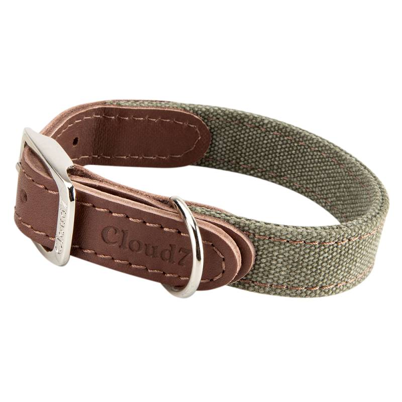 Cloud7® Hundehalsband Tivoli olive, Gr. XL, Breite: ca. 2,5 cm, Halsumfang: ca. 42 - 50 cm von Cloud7®