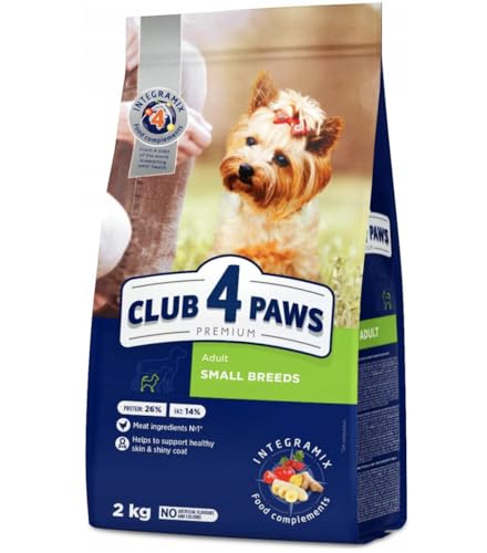 CLUB 4 PAWS Trockenfutter für kleine Hunderassen 4 kg + GRATIS von Club4Paws
