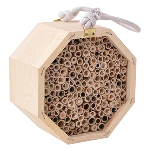 Clyictz Hölzernes Insekten-Bienenkäfer-Haus, Natürliches, Umweltfreundliches, Insektenhotel, Gartennest, Einfache Installation, Schön, Pflegeleicht, Langlebig von Clyictz