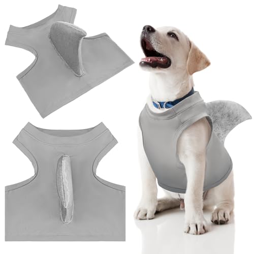 Clysee 2 Stück Halloween Hund Hai Kostüme Fischflosse Hund Kostüm Große Rasse für kleine Hunde Welpen Cosplay Geburtstag Party Outfit, große Größe von Clysee