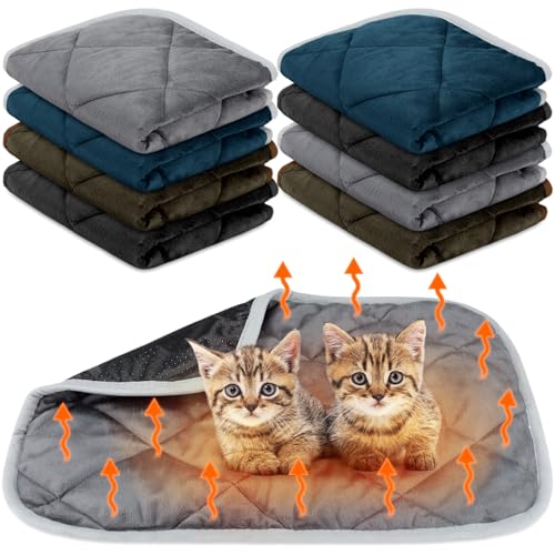 Clysee Selbstheizende Katzenmatte, selbstwärmendes Katzenbett, 50,8 x 40,6 cm, extra warm, thermische Haustierbett-Matte, reflektiert Körperwärme, waschbar, Hundekäfigunterlage für drinnen und von Clysee