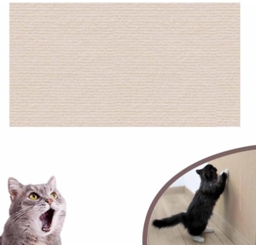 Cmeilau DIY Kletter-Katzenkratzer, zuschneidbarer Katzen-Wandkratzer, Selbstklebender Teppich, matt, an der Wand montierter Katzenkratzer, Katzen-Wandkletter-Klebetuch (Khaki, 30 * 100cm) von Cmeilau