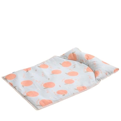 Cmis Kbei Waschbare Kühlmatte für Hunde, bequem, atmungsaktiv, weich, feuchtigkeitsbeständig, Katzenschlaf, kaltes Bett, Haustier (Orange, L) von Cmis Kbei