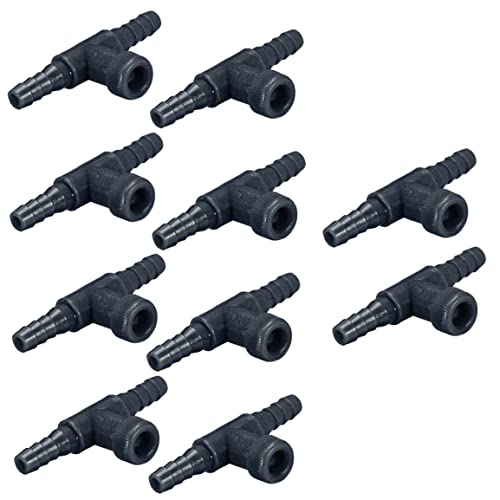 Cndiyald 2 -Wege -Luftsteuerventile Aquariumschlauchanschluss T -Form Aquariumzubehör liefert Schwarze 10 Packsschalter von Cndiyald