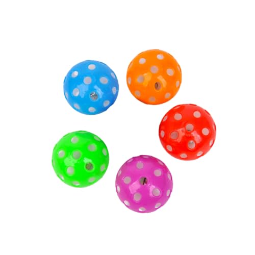 Cndiyald Cat Play Bälle Haustier Bell Ball Pet Cat Play Bälle mit Jingle Bell Pounce Chase Rassle Spielzeugkatze Play Bälle 5pcs zufällige Farbe von Cndiyald