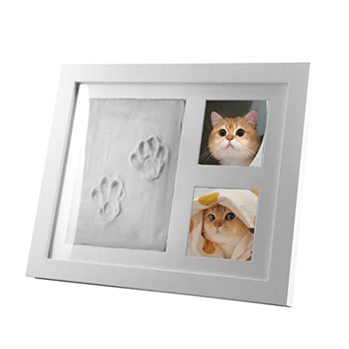 Cndiyald Footprint Keepsake Kit Paw Print Kit Clay Keepsake Kit Haustier Bilderrahmen für Weihnachtsgedenkgeschenke 1 Set von Cndiyald