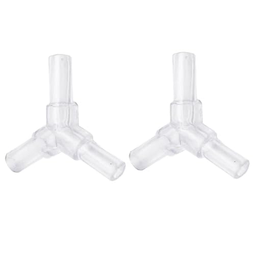 Cndiyald Luftschlauchanschlüsse Plastik Inline -Flugspülenverbinder transparent für Fischtank 2 PCS Air Tubing -Stecker von Cndiyald