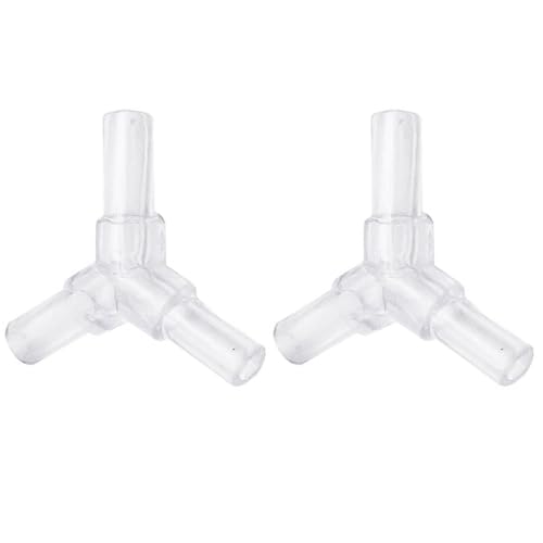 Cndiyald Luftventilanschlüsse Luftschlauchanschlüsse Plastik Inline Flugventilanschlüsse transparent für Fischtank 2 PCS von Cndiyald