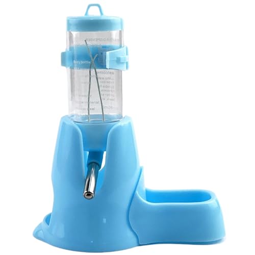 Hamster Food & Water Bowl Set, kein Tropfhamster -Feeder mit Wasserflasche, Plastikblauer Schüssel für Hamster -Käfigzubehör von Cndiyald