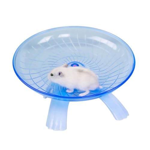 Hamsterspielzeug 1PC Hamster Rad Fliegender Untertassen Rad Laufen Plastikscheibe Kleines Tierkomfort für Haustiere Syrische Hamster RATT Renbil Mäuse Chinchilla Meerschweinchen Eichhörnchen (blau) von Cndiyald