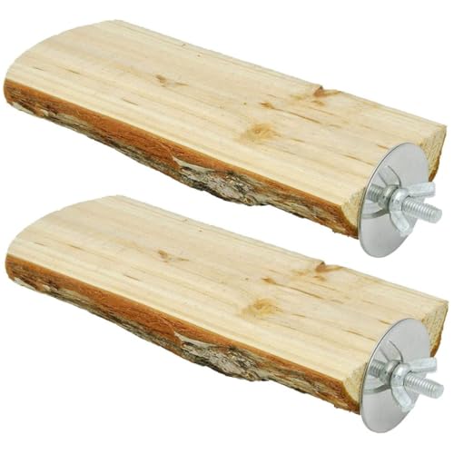 Cndiyald Hölzerner Papageikäfig Barsch, Holz für Vögel (2 Packungen) von Cndiyald