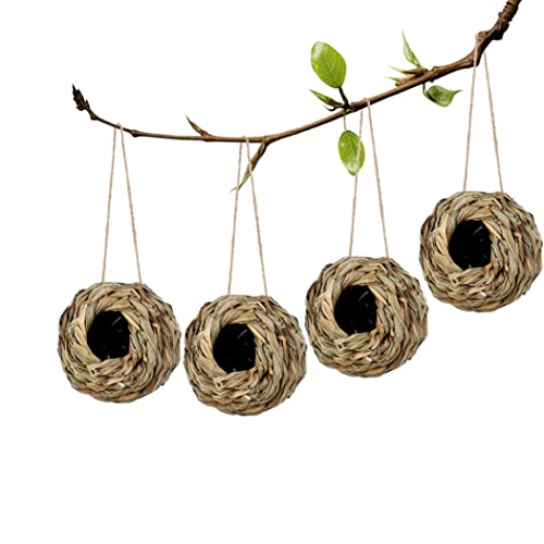 Cndiyald Hummingbird House Set Hanging Bird House gewebte Vogelnistkisten für Außen 4PCs von Cndiyald