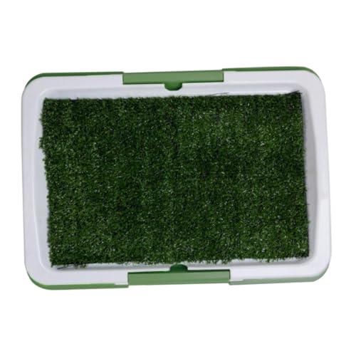 Hundetoilettenpad Hund Training Toilette Welpe Pee Töpfchen Pad Spritzproof künstliche Graspolster mit Tablett von Cndiyald