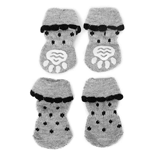 Nicht-Schlupf-Soles Deckung 4pcs Hundesocken Stiefel Schuhe für Hunde Katzensocken Nicht-Schlupf-Soles Verstellbare Hundekatze Pfoten-Socken für Innen- und Außenanwender-US-amerikanische US-amerikani von Cndiyald