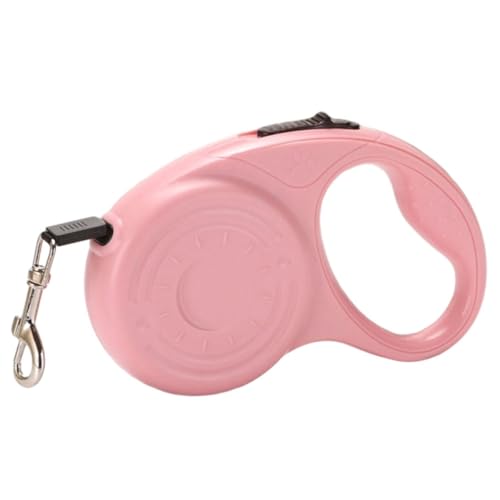 Nylon PET -Seil Einziehbares Haustier -Leinen Automatische Nylonhund -Blei 5m verlängerbares Traktionsseil für Katze Pink von Cndiyald