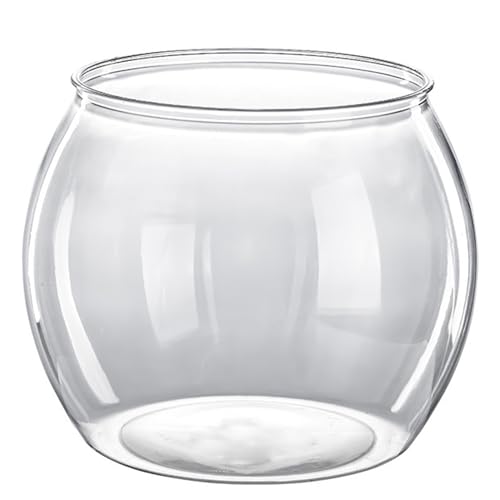 Plastikfischschalen 6.3 '' Dia Clear Goldfish Bowl Bruchsichere Fischschüssel Vase kleine Aquarium Fischschale für hydroponische Pflanzer Terrarium Schüssel Büro Tischdekor, Fischschüssel Plastik Pla von Cndiyald