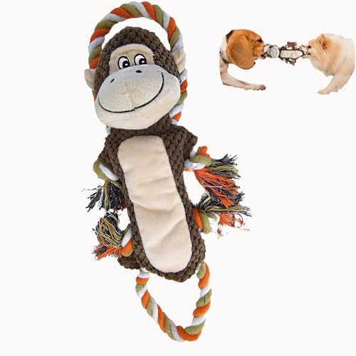 CneeeeeB Quietschendes Hundespielzeug, langlebiges Hundespielzeug für große Rassen, Tauziehen, interaktives Spielzeug, gefülltes Plüsch-Hundespielzeug mit Knisterpapier für kleine, mittlere und große von CneeeeeB