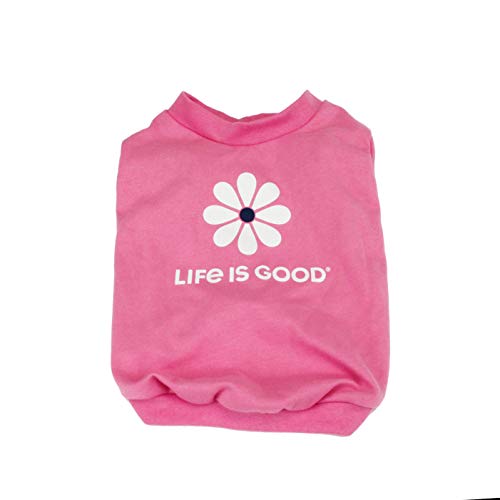 Coastal – Life is Good – Hunde-T-Shirt, Pink, Größe L (66 cm Umfang, 9-18 kg) von Coastal