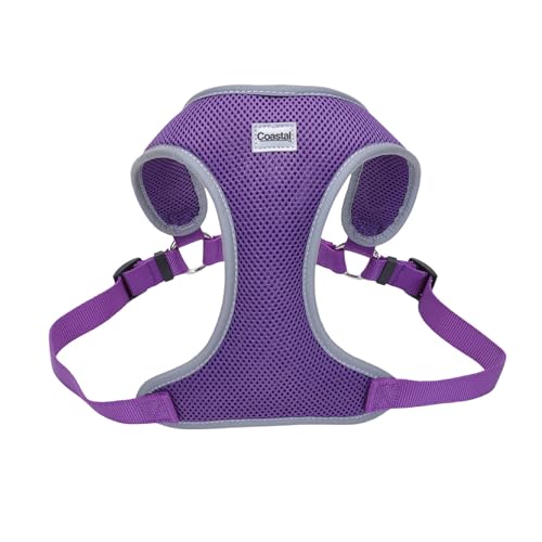 Coastal Pet Comfort Hundegeschirr, weich, reflektierend, verstellbar, kein Ziehen, Hundegeschirr für kleine und große Hunde, Violett, 2,5 x 71,1 cm-91,4 cm von Coastal