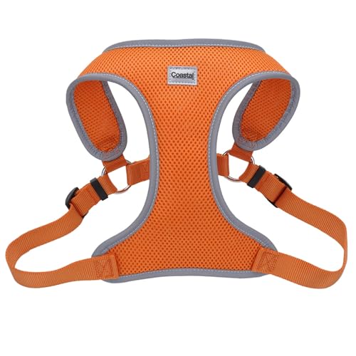 Coastal Pet Comfort Hundegeschirr, weich, reflektierend, verstellbar, kein Ziehen, für kleine und große Hunde, Sonnenuntergang, Orange, 1,9 x 50,8 - 73,7 cm von Coastal