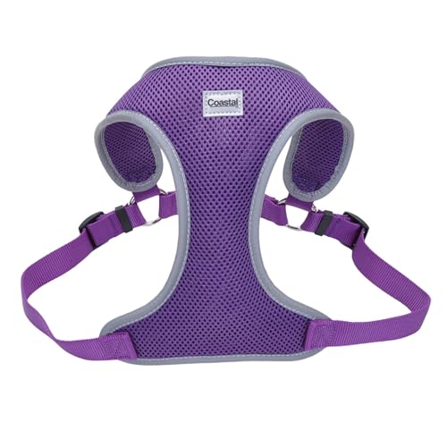 Coastal Pet Comfort Hundegeschirr, weich, reflektierend, verstellbar, kein Ziehen, für kleine und große Hunde, Violett, 1,9 x 50,8 - 73,7 cm von Coastal