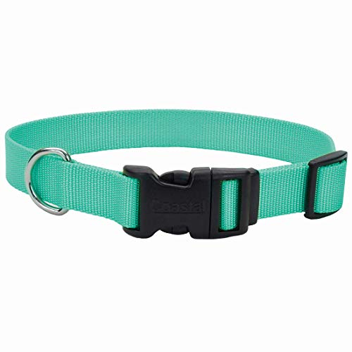 Coastal - Verstellbares Hundehalsband mit Kunststoffschnalle, Blaugrün, 1,9 x 35,6 - 50,8 cm von Coastal