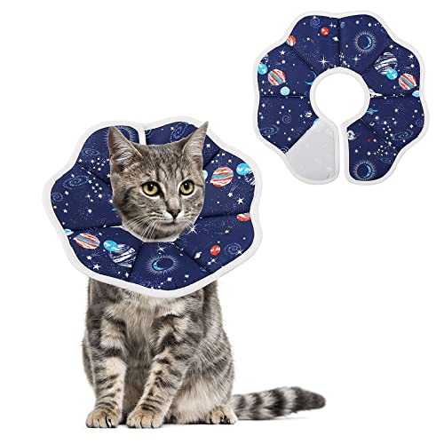 Soft Cat Recovery CCobee Soft Cat Cone Collar, schützendes niedliches kleines Katzen-Recovery-Halsband, verstellbare Verschlüsse, Halsbänder für Kätzchen, Katzen, E-Halsbänder nach Operationen, schütz von Cobee