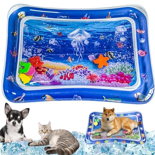 Cocadong Water Sensory Play Mat for Cats, Sensory Cat Water Play Mat, Water Play Mat for Cat Toys (D) von Cocadong