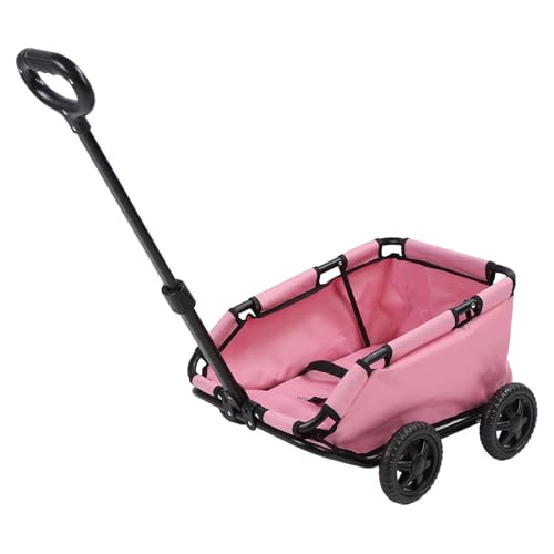 Faltbarer Haustier-Kinderwagen mit 4 Rädern, Einkaufswagen für kleine Katzen, Hunde bis zu 13 kg, Hundewagen für Reisen, Einkaufen, Spazierengehen, Spielen von Cocoarm