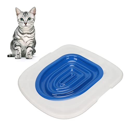 Katzentoiletten-Trainingsset, Universeller Katzentoilettentrainer, Abnehmbares Design, Wiederverwendbar, Umweltfreundlich, Damit Haustiere, Katzen, Kätzchen, (Weißes Tablett, 1 von Cocoarm