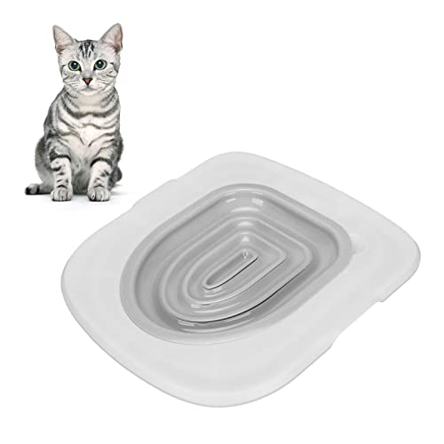 Katzentoiletten-Trainingsset, Universeller Katzentoilettentrainer, Abnehmbares Design, Wiederverwendbar, Umweltfreundlich, Damit Haustiere, Katzen, Kätzchen, (Weißes Tablett, 1 von Cocoarm