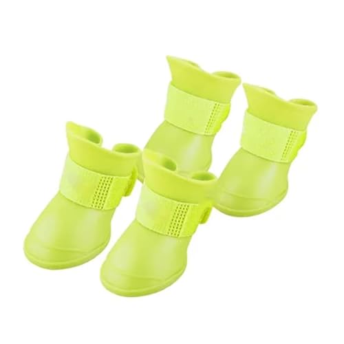 Wasserdichter Rutschfester Silikon-Regenschuh für Hunde, Weicher Stiefel mit Verdickten, Rutschfesten Sohlen, Leichte, Bequeme Schuhe für Hunde (M) von Cocoarm