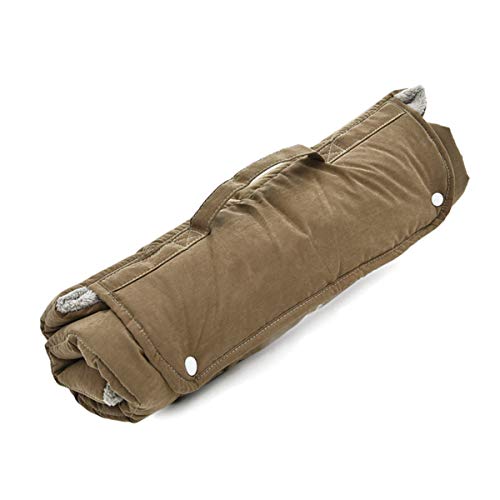 Cocolook Faltbare Hunde Haustiere Matte für Reise Im Freien Katze Hundebett Welpen warm weich Thick Reise-Matte für Hund Katze Einfach Kissen Khaki,S von Cocolook