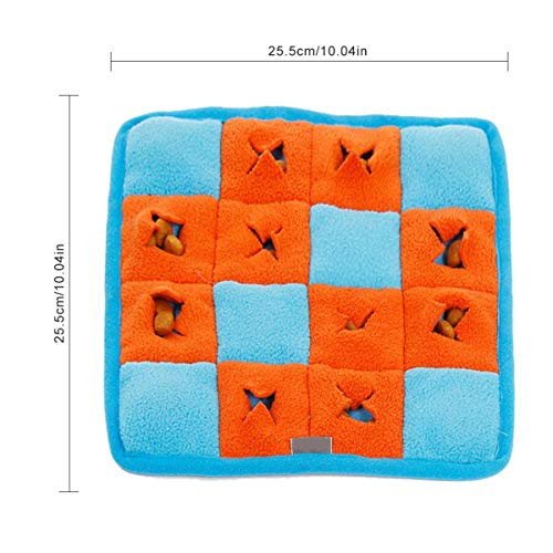 Cocolook Haustier Hund Snuffle Mat Pet Sniffing Trainingsdecke Abnehmbare Fleece-Pads Hundematte Entlasten Sie Druck Nose Arbeit Puzzle Spielzeug Pet Nose Pad F 25.5X25.5cm von Cocolook