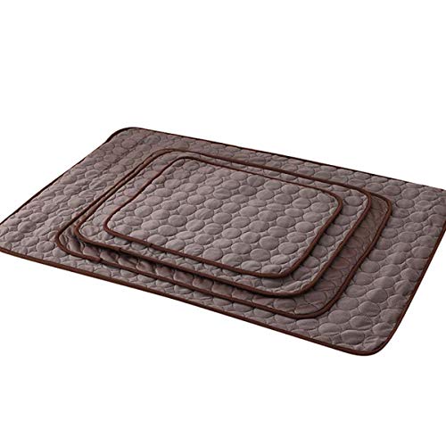 Cocolook Haustier-Hundekühlmatten Katzen-Hundebett Sofa Haustier-Bett für Hund Katzen Hitze Relief Kühlmatte Bodenmatte Hundebedarf Haustier-Produkt Kaffee,62x 50cm von Cocolook