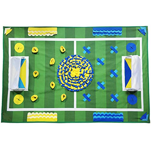 Cocolook Hündchen Snuffle Mat Katzen-Haustier-Sniffing Trainings Pad Puppy Activity Trainingsdecke Abnehmbare Fleece-Pads Fussball 100X65cm von Cocolook