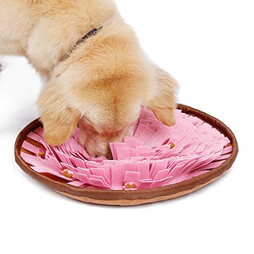 Cocolook Hündchen Snuffle Mat Katzen-Haustier-Sniffing Trainings Pad Puppy Activity Trainingsdecke Abnehmbare Fleece-Pads Hellgelb von Cocolook