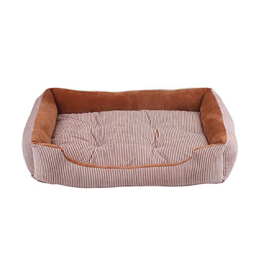 Cocolook Hundebett Sofa-Welpen-Hundebett Bank für Klein Groß Medium Hunde Katzen Decke Hundebetten Mats Haus Lounger Haustier-Bett-Kennel Braun,50x38x15cm von Cocolook