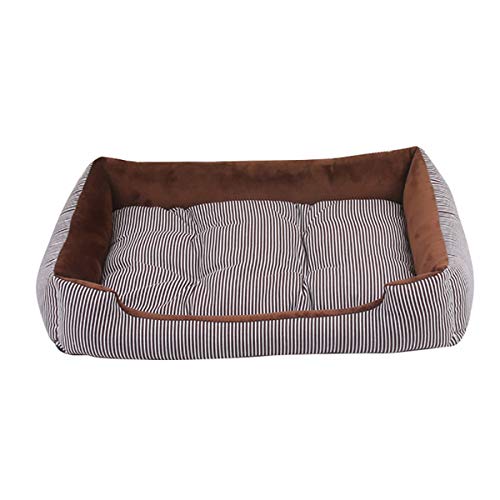 Cocolook Hundebett Sofa-Welpen-Hundebett Bank für Klein Groß Medium Hunde Katzen Decke Hundebetten Mats Haus Lounger Haustier-Bett-Kennel Kaffee,50x38x15cm von Cocolook