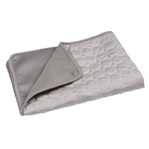 Cocolook Hundematte Ice Pad 100 X 70cm EIS-Silk Kühle Hundebetten Sofakissen Fit All Haustier Hund Katze Kühlmatte Grau,100x70cm von Cocolook