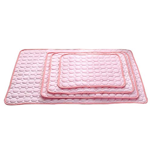 Cocolook Hundematte Kühl Sommer-Auflage-Matte für Hunde Katzen-Decken-Sofa Breathable Haustier-Hundebett waschbar Small Medium Large Hunde Auto Mesh-Stoff Rosa,S 50x40cm von Cocolook