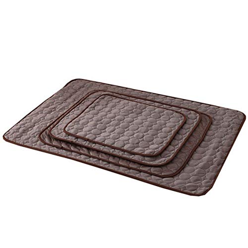 Cocolook Hundematte Kühl Sommer-Auflage-Matte für Hunde Katzen-Decken-Sofa Breathable Haustier-Hundebett waschbar Small Medium Large Hunde Auto Netztuch Kaffee,L 70x55cm von Cocolook