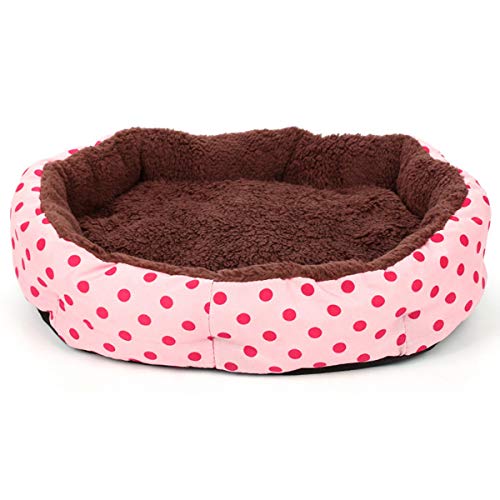 Cocolook Warm Dog Soft-Hundebett Geeignete Haustier-Katzen-Kaninchen Octagonal Bett-Haus-Kissen Korb für Small Medium Pet Rosa,S von Cocolook