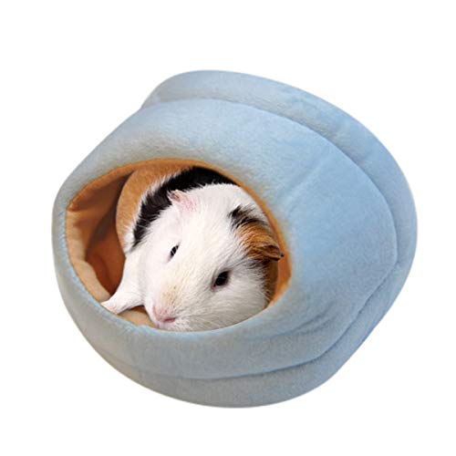 Cocolook Warm Kleintier Schlafmatte Hamster Chinchilla-Kaninchen Nest Pet Supplies Blau,14.5X15X10cm von Cocolook