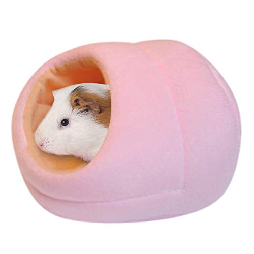 Cocolook Warm Kleintier Schlafmatte Hamster Chinchilla-Kaninchen Nest Pet Supplies Rosa,13.5X13.5X7cm von Cocolook