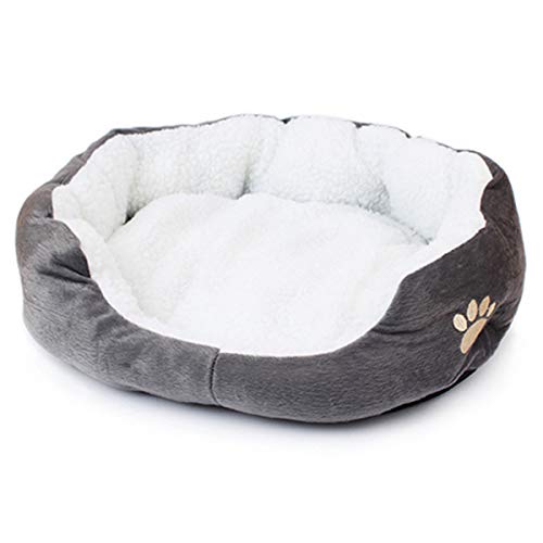 Cocolook Warm Puppy bequemer Soft Pad Bed waschbare Haustier-Kissen-Matten-Hundezubehör Grau,M von Cocolook